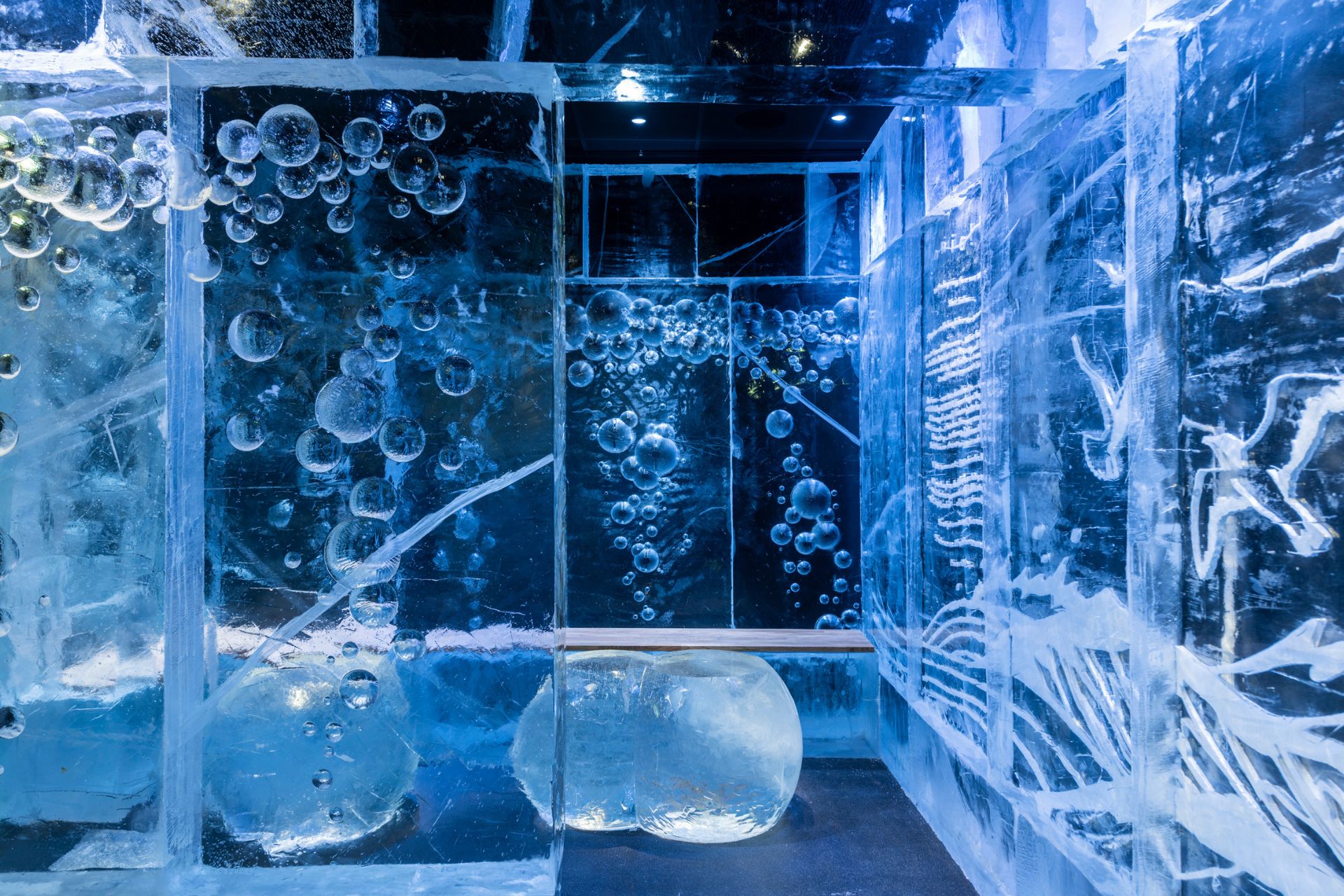 Aqua-tema er det første ved åbningen af Icebar på Strøget i København. Foto: Asaf Kliger
